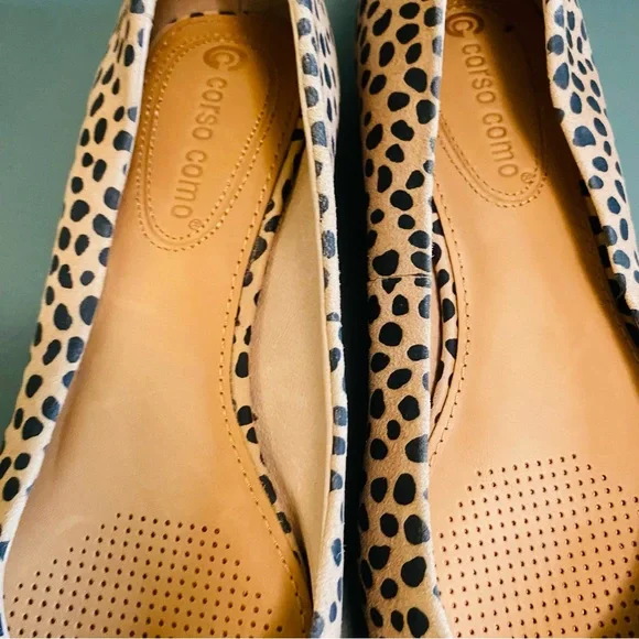 CORSO COMO Jullia Suede Leopard Spots Animal Print Pointed Toe Flats Size 7 - Picture 8 of 11